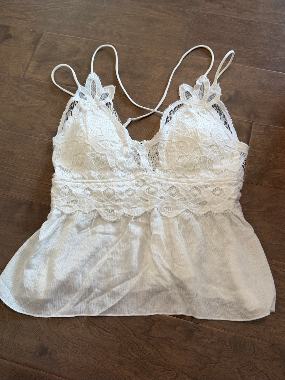 White Lace Camisole Top